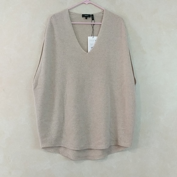 100% Cashmere Theory V Neck Cape Sweater Tunic - Picture 3 of 4